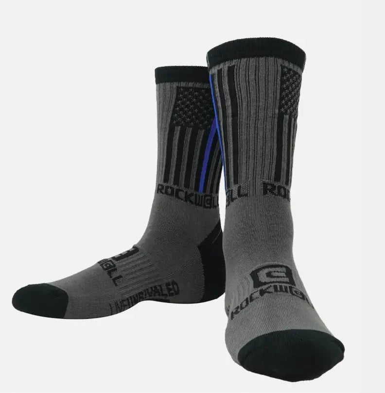 Thin Blue Line Flag Socks - Rockwell Time Rockwell Time