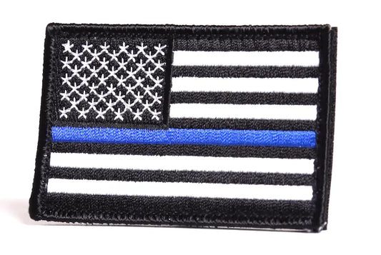 Thin Blue Line Embroidered Patch (Sew On) ShieldBox