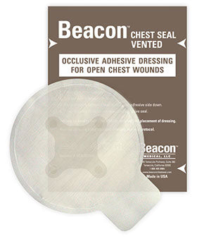Beacon Kit Size Chest Seals - 2 Vented Chest Seals, Kit Size, Perforated