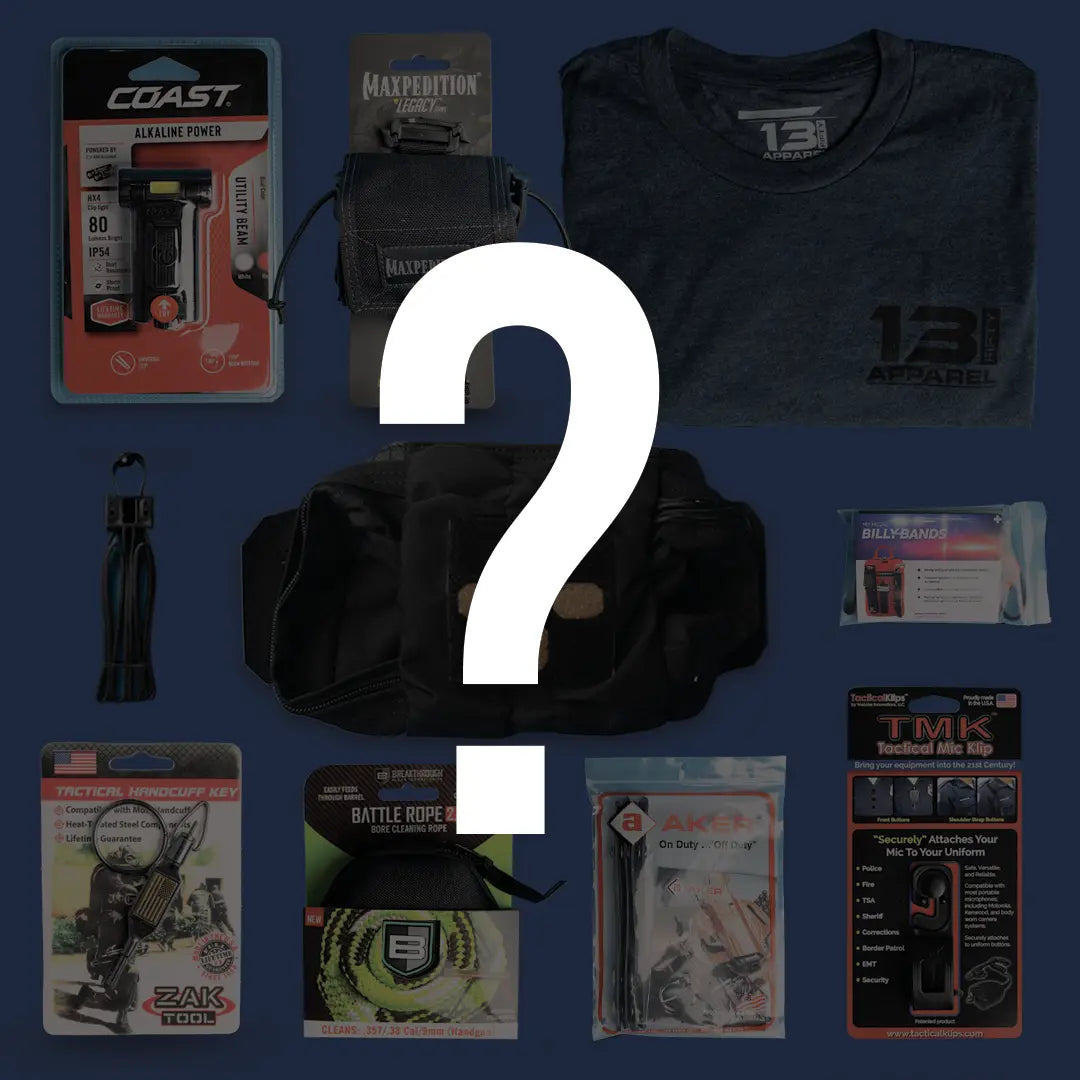 Monthly ShieldBox subscription delivering tactical gear and training materials for law enforcement.