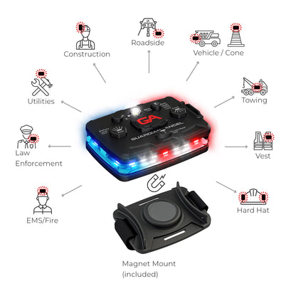 Guardian Angel Elite (Red/Blue) - Wearable Safety Light