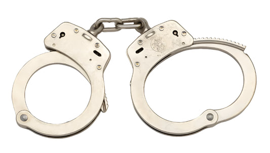 Smith and Wesson Model 100 Nickel Chain Handcuffs