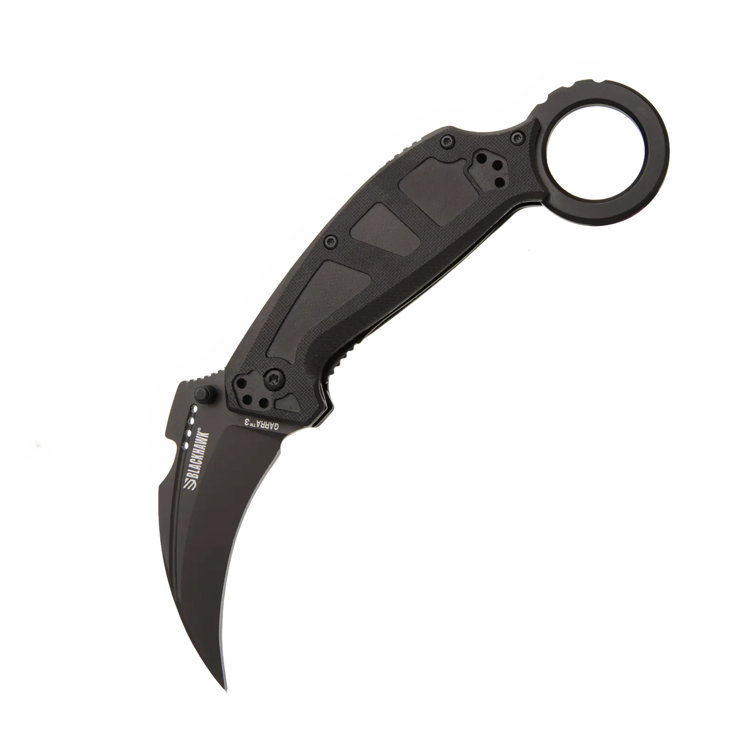 BLACKHAWK® Garra III Black Karambit Sideliner