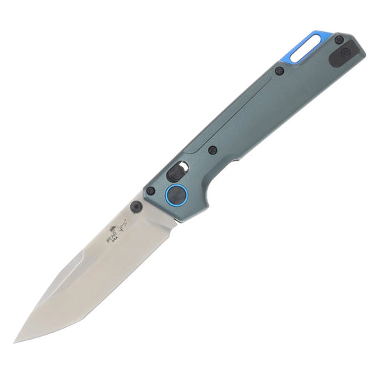 Nekama™ I Gray & Blue Aluminum Handle Modified Tanto Blade