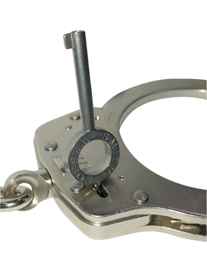 Smith and Wesson Model 100 Nickel Chain Handcuffs
