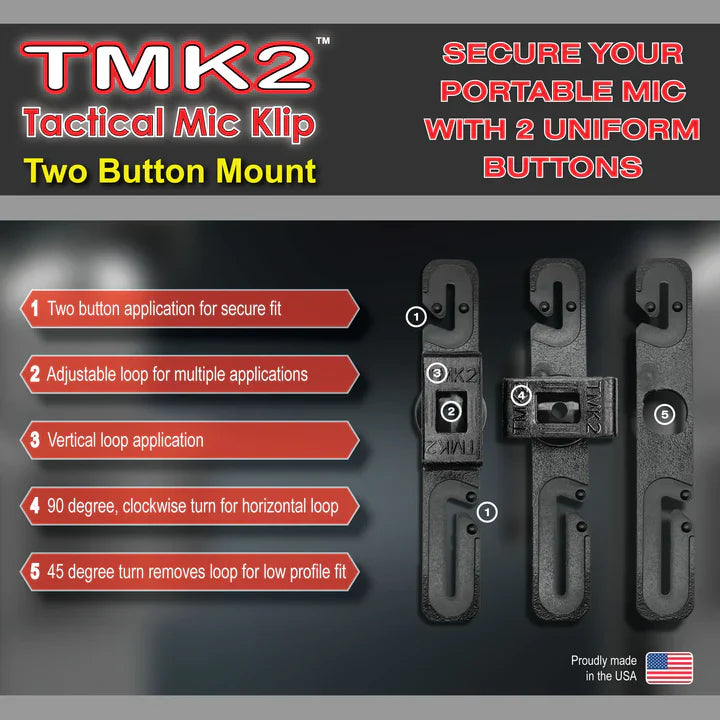 Tactical Mic Klip Two Button (TMK2)