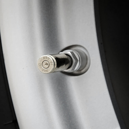 40 Cal Car Valve Caps - Set of 4, Silver