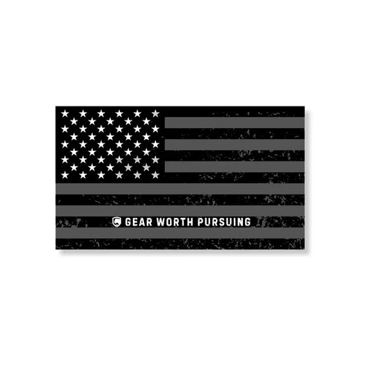 ShieldBox Gear Worth Pursuing Vinyl Flag Sticker ShieldBox