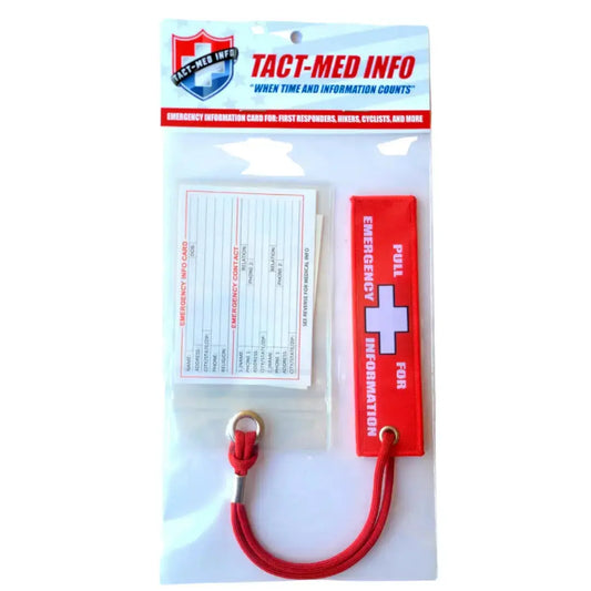 Wallet Size Tact-Med Emergency Info Card Tact-Med Info