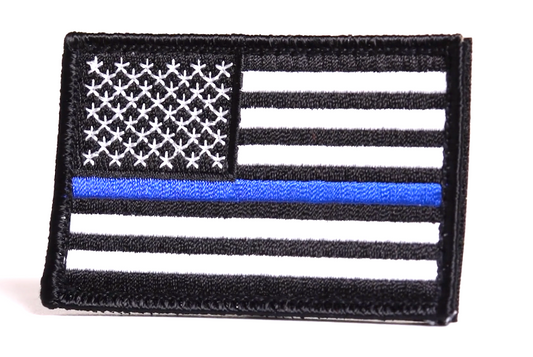Thin Blue Line Embroidered Patch (Sew On)