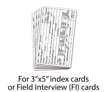 Tactical Pocket Klipboard (TPK) w/ Field Interview Cards Tactical Klips